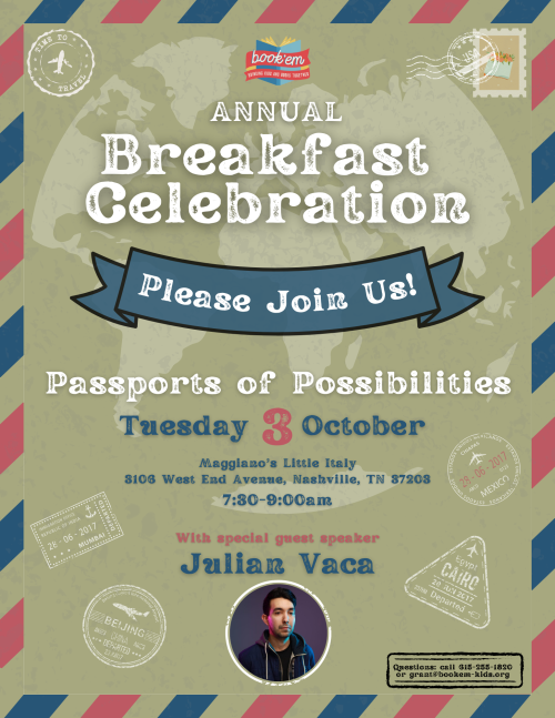 Attend the Annual Book'em Breakfast Celebration on Tuesday, October 3rd. Please join us on this morning to raise funds and awareness for diverse books. Register to attend today!