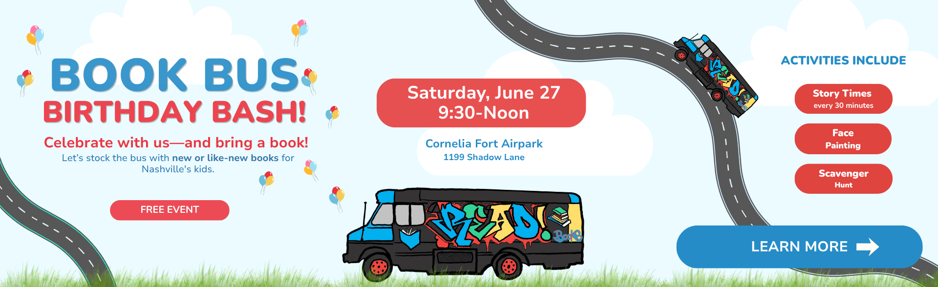 Birthday Bash Website Banner (Desktop)